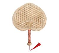 Éventail tissé à la main de style chinois pour décoration d'intérieur, ventilateur de refroidissement tissé à la main pour femme (cœur)