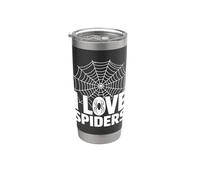 Éventail toile d'araignée I Love Spiders Gobelet isotherme en acier inoxydable double paroi