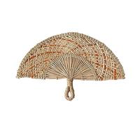 Éventail traditionnel en paille tissée à la main - Décoration murale - Pour fête d'été, mariage, camping - Accessoires de décoration d'été