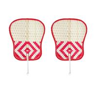 Éventails à main en rotin, 2 pièces, essentiel pour mariage, pour réception nuptiale, tissage pour événements formels et accessoires de photographie