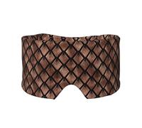 Éventails Art Déco en or rose sur fond noir,Masque pour les yeux bloquant la lumière Cache-yeux et cache-oreilles pour le sommeil