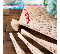 Éventails de mariage en bois personnalisés et gravés, cadeaux de mariage pour les invités, éventails de mariée, éventails commémoratifs, pièces d'art. Poetcore, Amour éternel, Cadeau pour la fête des