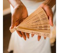 Éventails De Mariage Personnalisés En Bois De Santal, Éventails À Main Pliants En Bois Personnalisés, Éventails De Mariage Personnalisés Avec Texte For Fête De Mariage, Éventails À Main Monogramme(20)