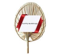 Éventails de mariage tissés à la main - Programme de cérémonie de palmier bio - Cadeau de refroidissement décoratif pour les invités pour les événements en plein air - Ventilateur écologique avec