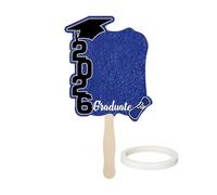 Éventails de remise de diplôme - Découpe double face - Éventails photo avec poignée - Décoration de souvenir et de fête, mariage, voyage, école, université, festival, félicitations, cadeau