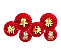 Éventails en papier de célébration 2026 avec plusieurs couleurs pour une décoration rapide de fête, accessoire mural élégant pour les vacances, le Nouvel An