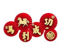 Éventails en papier de célébration 2026 avec plusieurs couleurs pour une décoration rapide de fête, accessoire mural élégant pour les vacances, décorations d'événements durables