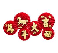 Éventails en papier de célébration 2026 avec plusieurs couleurs pour une décoration rapide de fête, accessoire mural élégant pour les vacances, décorations d'événements durables