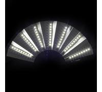 Éventails Pliants À LED, Éventail À Main Moderne Lumineux Ventilateur Chinois Pliable Éventail À Main Décoration pour Danse, Cosplay, Boîte De Nuit, Décoration, 33x2x2cm