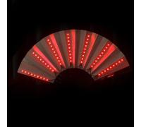 Éventails Pliants À LED, Éventail À Main Moderne Lumineux Ventilateur Chinois Pliable Éventail À Main Décoration pour Danse, Cosplay, Boîte De Nuit, Décoration, 33x2x2cm