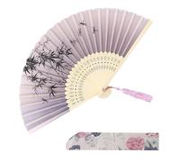 Éventails Pliants avec Frange en Soie Style Chines, Eventail Japonais Eventail Mariage, Chinois Pliant Ventilateur, avec Tissus Poche/Pliable, pour Decoration Mariage Fête Cadeau/Anniversaire
