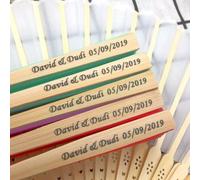 Éventails Pliants Personnalisés For Invités De Mariage, Éventails Pliables Gravés Personnalisés, Éventail À Main En Soie Gravé Personnalisé, DIY, Personnaliser Decorer Danse Fête Décoration(20Pcs)