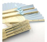 Éventails Pliants Personnalisés For Invités De Mariage, Éventails Pliables Gravés Personnalisés, Éventail À Main En Soie Gravé Personnalisé, DIY, Personnaliser Decorer Danse Fête Décoration(50Pcs)
