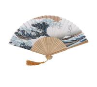 Éventails Pliants, Ventilateurs Pliables, Eventail Japonais, Ventilateurs Pliables Ventilateurss Portatif Éventailss Japonais Ventilateur à Main en Soie pour Danse, Cadeau et Décoration Murale, 21cm