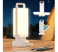 Eventek Lampe Camping Solaire 8000mAh, Lampe de Camping LED Pliable Ultra-lumineuse avec 3 Modes & Commande Tactile, IPX5 Lanterne
