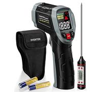 Eventek Thermomètre Infrarouge, [3 in 1] -50°C~600°C (-58°F~1112°F) Sans Contact Thermomètre Laser Avec Emissivité Réglable pour Cuisine/Réparation/Pizza/Industrie, Thermomètre à Viande & Sac Inclus