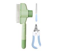Eventerde Brosse Démêlante pour Animaux - Peigne Anti-Peluche pour Chiots - Brosse Slicker avec Bouton de Démêlage pour Chiens et Chats à Poils Longs ou Courts