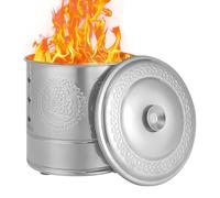 Eventerde Brûleur de Papier,Seau en Acier Inoxydable pour Brûler Billets - Fournitures De Rituels, Incinérateur De Feuilles Propities pour Balcon Patio Cour Plage Jardin