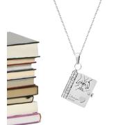 Eventerde Collier Pour Ma Fille - Collier Livre D'amour Pour Fille,Pendentif Ouvrable Multi Couches En Acier Inoxydable Pour Valentin Noël Anniversaire Graduation Cadeau | Pour Maison Saint Valentin