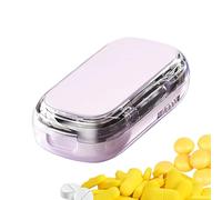 Eventerde Coupe Comprimé | Distributeur Portable de Comprimés,Organisateur Hebdomadaire de Coupe de Comprimés pour Maison Bureau Voyage Hôpital École Camping Travail Infirmières Adultes Personnes