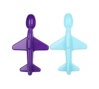 Eventerde Cuillères,Cuillère pour aliments pour bébés | Cuillère à manger couleur vive forme d'avion 2 pièces | Couverts sûrs pour pour la maternelle, l'école