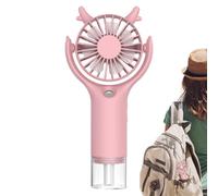 Eventerde Fan de brume portable, ventilateur portable avec brume - Ventilateur portable rechargeable - 3 niveaux ventilateur de cils réglables, humidificateurs de pulvérisation d'eau pour le bureau de