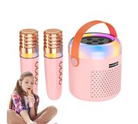 Eventerde Karaoké | Enceinte De Voyage avec Lecteur Musical Et Lumières LED | Enceinte De Karaoké avec - pour Maison Pratique du Chant Rassemblement Familial Fête d'anniversaire
