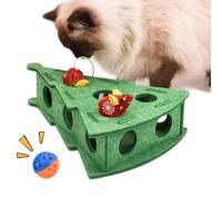 Eventerde Limoir à Griffes pour Chat, Jeux Interactifs en Feutre avec Griffoir Et Billes Clochettes, Coffret de Jeux pour Chat, Exercice Physique Stimulation Mentale Jeu au Sol Simulation de Chasse