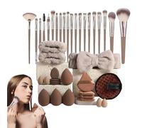 Eventerde Lot de 40 pinceaux de maquillage, applicateur de maquillage, pinceaux de fond de teint, outils de maquillage portables multifonctions, avec outils de lavage du visage