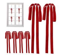 Eventerde Noeud Papillon de Noël - Grand Noeud pour Cime De Sapin De Noël | Lot De 6 Décorations Festives pour Fête Maison Mariage Réunion Festival Voiture