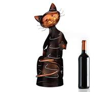 Eventerde Porte-bouteille de vin - Porte-bouteilles de vin sur pied - Bar de cuisine décoratif - Cadeaux pour les amateurs de chats et les amateurs de vin