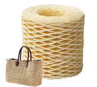 Eventerde Ruban en Raphia, Ruban Raphia Papier Naturel Rafia Bobine 150 par Rouleau pour Travaux Manuels, Emballages Cadeaux, Bricolage Décoration Cadeaux Tissage Et Jardinage