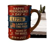 Eventerde Tasses À Café Patriotiques | Tasse À Café Pour Le 4 Juillet Et Le Jour Du Souvenir,Récipient Boisson Réutilisable En Résine Pour Usage Quotidien