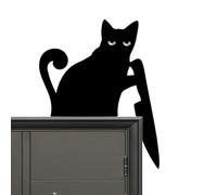 Eventerde Topper de Porte Chat - Ornement Bois Pour Angle De Porte,Art Murale Décoratif en Forme de Chat pour Propriétaires, Résidents d'Appartement, Chambre, Bureau, Boutique Halloween