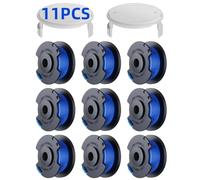 Eventronic 11 Pack Bobine Fil Coupe Bordure remplacements pour Ryobi One + AC14RL3A 18v 24v 40v Coupe Bordures, Bobine Ø 1,6mm, Longueur 30,17m (9 Bobine Fil Coupe Bordure,2 Couvercle)