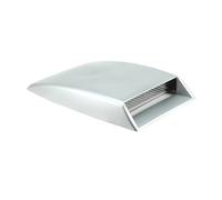 Évents Couvercle d'Admission Universel Décoration Entrée D'air Capot Voiture Scoop Décoratif Sortie Capot Modification Extérieure Accessoires(Silver)