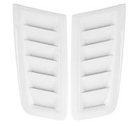 Évents de Capot de Voiture, écoulement sur les écoulements pour le Bonnet de Voiture, Alvéoles Latérales Décoratives Universelles de Débit D'air (Blanc brillant)