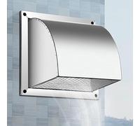 Évents en acier inoxydable avec grille de protection Évents muraux extérieurs Évents de conduit Aération(12 inch)