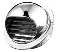 Évents en acier inoxydable, couvercle de ventilateur d'extraction, couvercle métallique de grille ronde plate, sortie d'aération murale,
