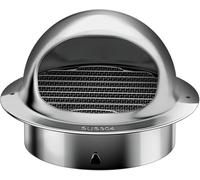 Évents en acier inoxydable, couvercle de ventilateur d'extraction, soffite d'air mural, grille d'échappement ronde à persiennes,