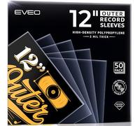 EVEO Lot de 50 Pochettes en Vinyle Transparentes pour Albums Photo 30 x 30 cm