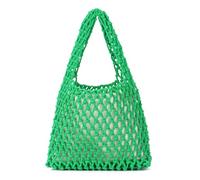 EVEOUT Pochette en Crochet Femme été Boho Petit Clutch Fête avec Poche Intérieure Sac à Main Tissé Maille pour Plage Vacances(Vert)