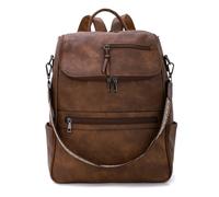 EVEOUT Sac à Dos Antivol en Similicuir pour Femme avec Compartiment pour Ordinateur Portable et Bandoulière,Sac à Dos pour Voyage,école,Travail et Utilisation décontractée