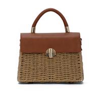 EVEOUT Sac Bandoulière en paille pour Femmes Vintage Sac Panier en Rotin Sac de Plage d'été Sac à main Tissé pour Vacances Voyages(Marron)