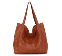 EVEOUT Sacs portés épaule en Cuir Souple Femmes Sac à Main de Grande Capacité Faux Cuir Cabas Vintage Sac Hobo Minimaliste Sac fourre-Tout(Marron)