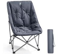 Ever Advanced Chaise de Camping de Luxe Pliable - Charge maximale : 120 kg - 6 cm - Rembourrée - Confortable - Dossier Extra Haut - Chaise Pliante Portable pour Camping, Jardin, Balcon, intérieur