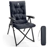 EVER ADVANCED Chaise de Camping Pliable capacité 150kg Pliante Chaise Longue de Jardin Rembourrée de Luxe avec 4 Positions Chaise de Pêche Réglable pour Balcon