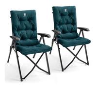 EVER ADVANCED Chaise de Camping Pliable capacité 150kg Pliante Chaise Longue de Jardin Rembourrée de Luxe avec 4 Positions Chaise de Pêche Réglable pour Balcon