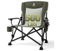 EVER ADVANCED Chaise de Camping Pliable - Charge maximale : 230 kg - Taille XL - Largeur d'assise : 62 cm - avec Poche latérale - Porte-gobelet - Chaise de pêche - pour Camping, extérieur, Balcon