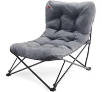 EVER ADVANCED Chaise de Camping Pliable Luxe XXL 180kg Capacité, Super Grand Siège Pliable Extra Épais avec Dossier Haut, Fauteuil de Jardin Relax pour Camping Jardin Balcon Pêche Festival Intérieur